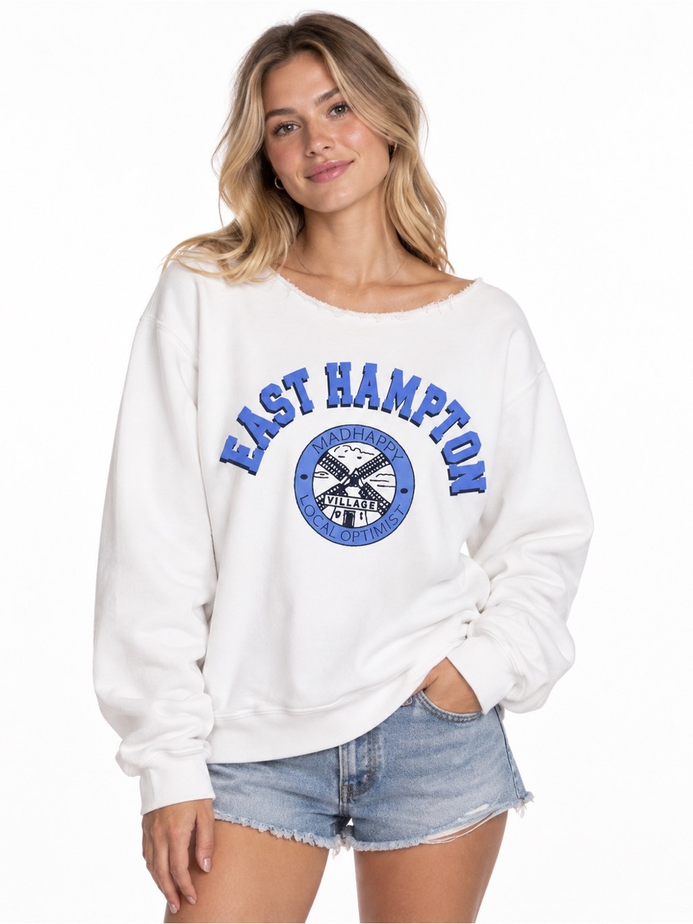 Madhappy East Hampton Exclusive Local Optimist Sweatshirt White Size M